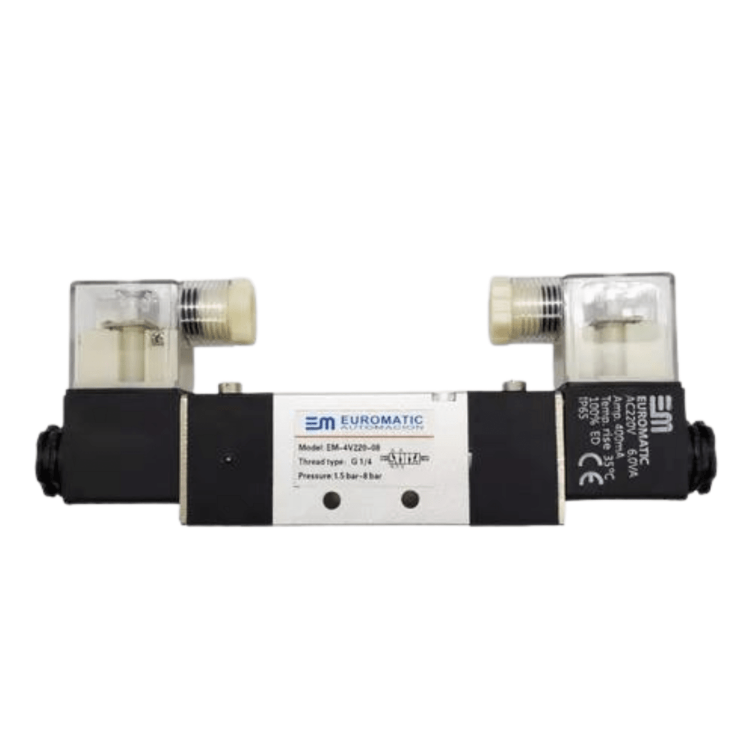 Electroválvula neumática doble efecto 12V-24V-220V